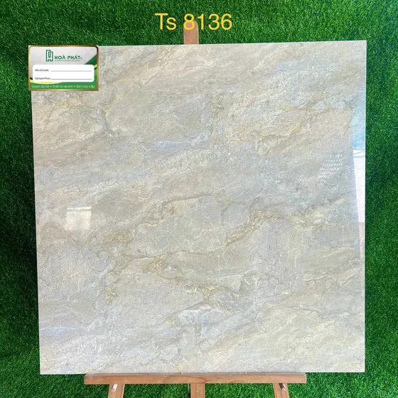 Gạch lát nền 80x80 vân đá đậm gân vàng TASA TS 8136
