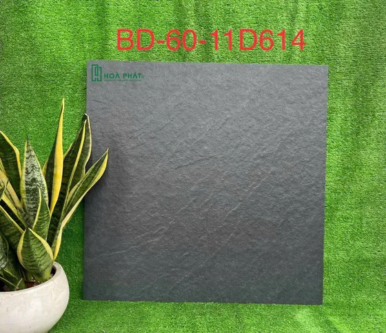 Gạch lát nền 60x60 đá nhám xám đậm sần Blue Dragon BD 11D614