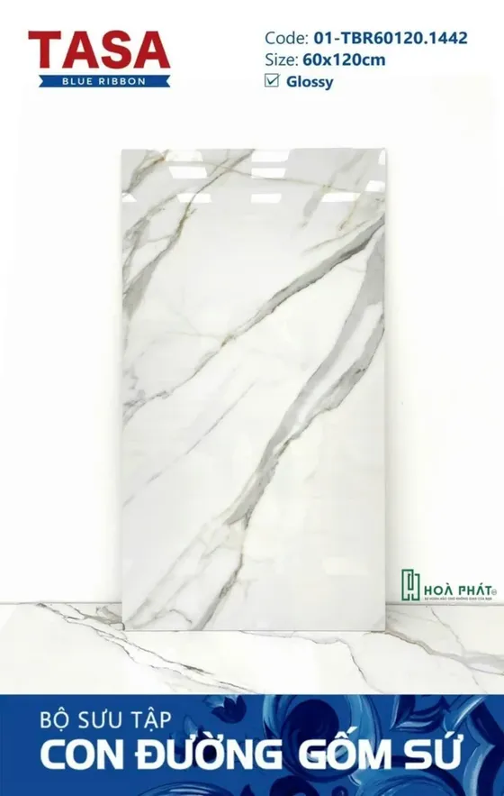 Gạch lát nền 60×120 1442 CALACATTA BROGHINI vân đá cẩm thạch Glossy