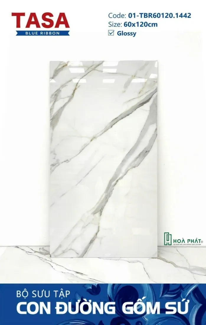 Gạch lát nền 60×120 1442 CALACATTA BROGHINI vân đá cẩm thạch Glossy