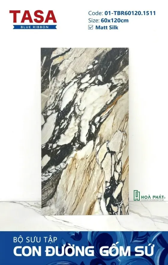 Gạch lát nền 60×120 1511 CALACATTA PICASSO vân đá cẩm thạch Matt Silk