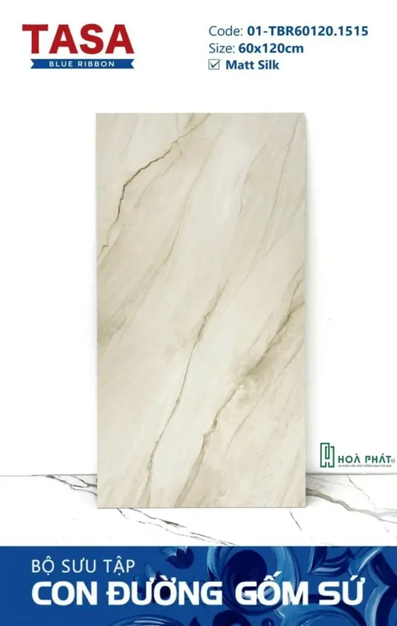 Gạch lát nền 60×120 1515 MONTBLANC vân vàng kem nhạt Matt Silk