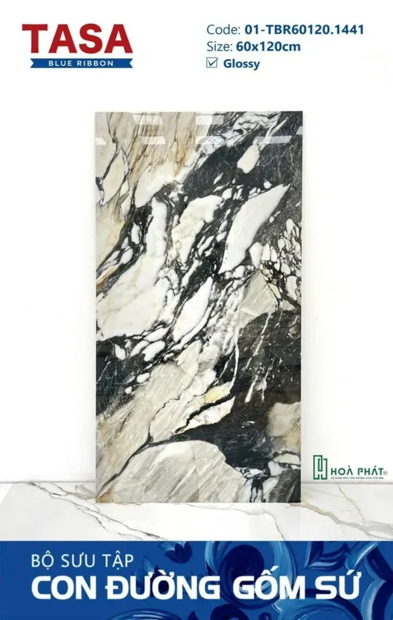 Gạch lát nền 60×120 1441 CALACATTA PICASSO vân đá cẩm thạch Glossy