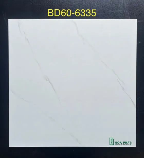 Gạch lát nền 60×60 6335 trắng vân khói men bóng