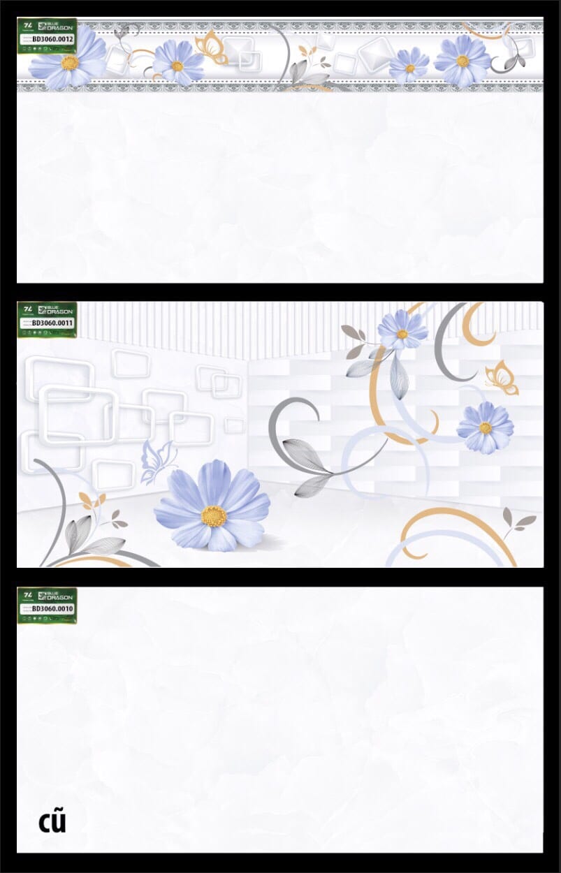 Gạch ốp tường 30x60 Thanh Long BD 010 - BD 011 - BD 012