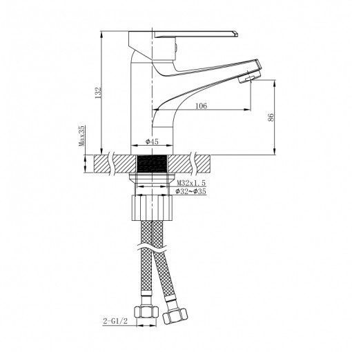 Vòi chậu HG1701-K - Ảnh 3