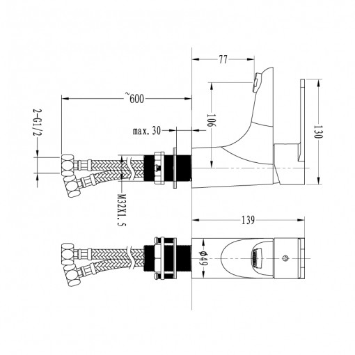 Vòi chậu HG1801 - Ảnh 2
