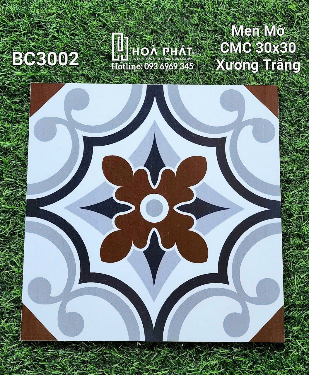 Gạch bông trang trí 30x30 CMC BC3002 - Gạch men Hoà Phát