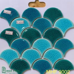 Gạch Mosaic Vảy Cá Mix 3 Màu Xanh Dương MHF29