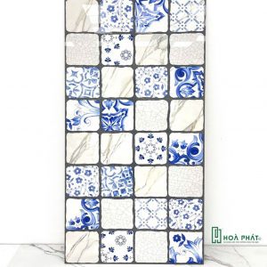 Gạch lát nền 60×120 1415 DECOR trắng khói điểm thanh hoa Glossy