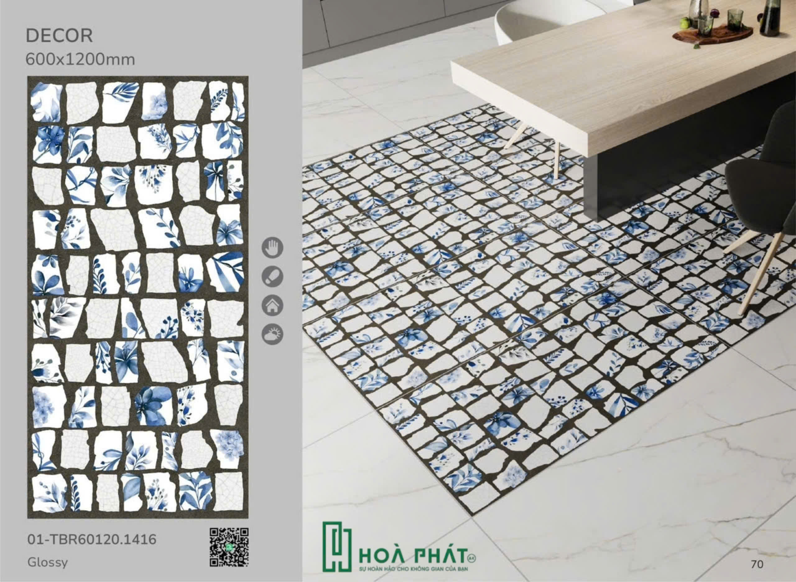 Gạch lát nền 60×120 1416 DECOR thanh hoa Glossy - Ảnh 2