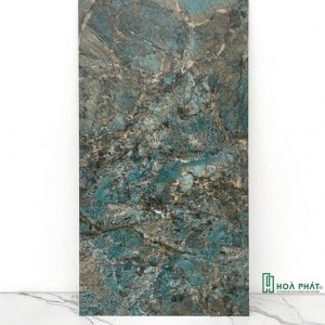 Gạch lát nền 60×120 1473 AMAZZONITE vân đá xanh đậm Matt Crystal