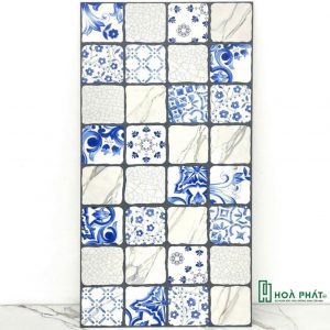Gạch lát nền 60×120 1542 DECOR trắng khói điểm thanh hoa Matt Silk