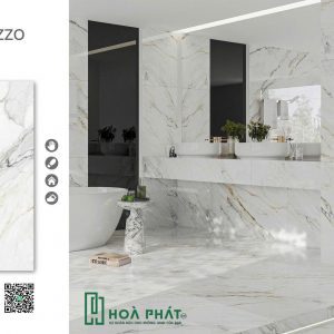 Gạch lát nền 80x80 0701 CALACATTA PAONAZZO vân cẩm thạch Glossy vi tinh