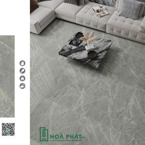 Gạch lát nền 80x80 0704 SILVER GREY vân đá xám Glossy vi tinh