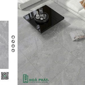 Gạch lát nền 80x80 0705 SILVER GREY vân đá xám Glossy vi tinh