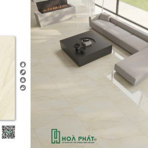 Gạch lát nền 80x80 0706 MONTBLANC vân vàng kem Glossy vi tinh