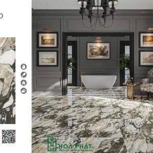 Gạch lát nền 80x80 0707 CALACATTA PICASSO vân đá cẩm thạch Glossy vi tinh