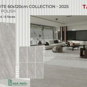 Gạch lát nền 60×120 1644 vân đá xám trắng bóng