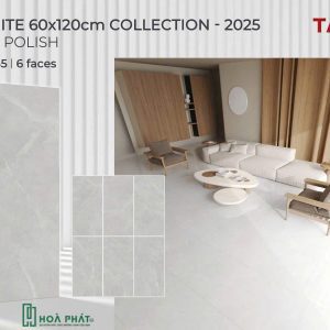 Gạch lát nền 60×120 1645 xám nhạt vân đá bóng