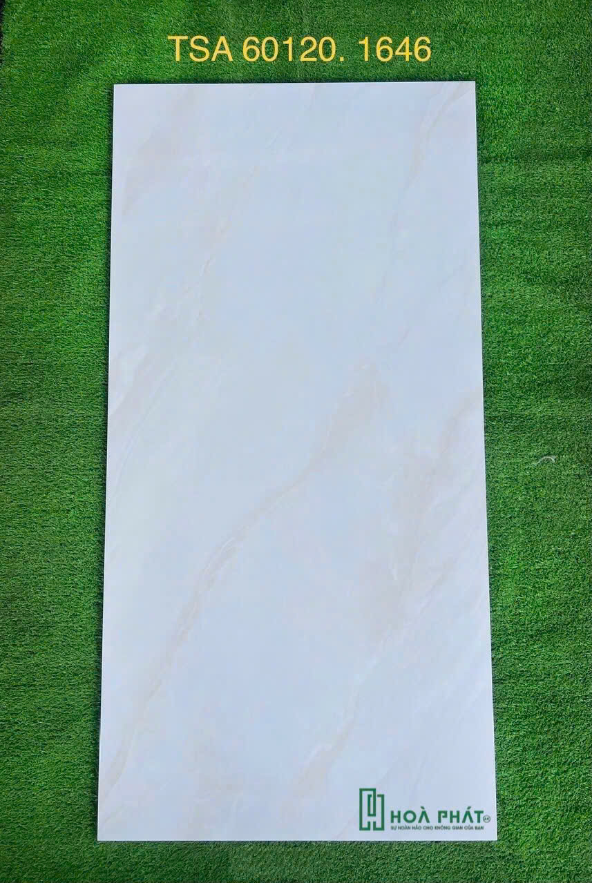 Gạch lát nền 60×120 1646 vân đá vàng nhạt bóng - Ảnh 2
