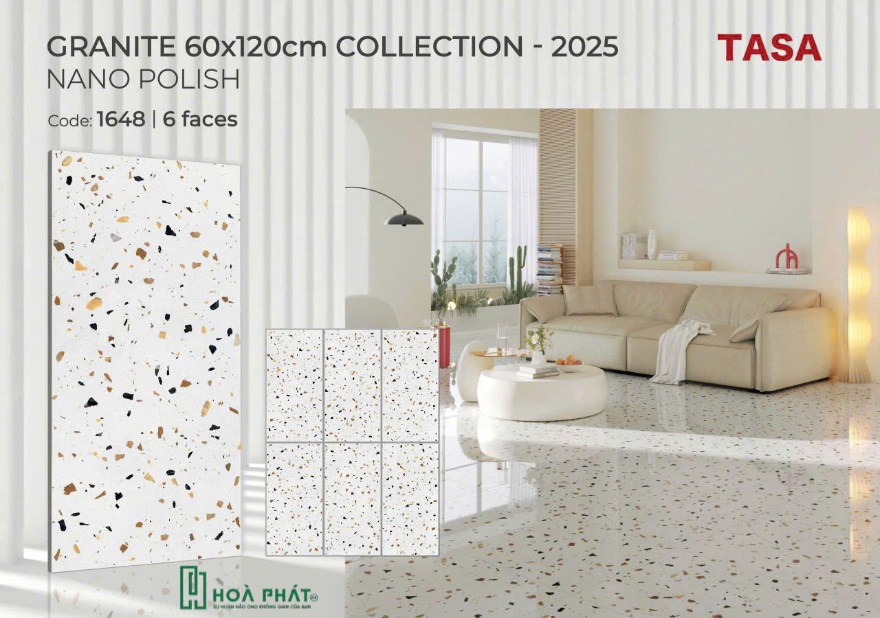Gạch lát nền 60×120 1648 terrazzo đá bóng