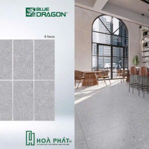 Gạch lát nền 60×120 1725 vân terrazzo xám nhạt đá mờ matt silk