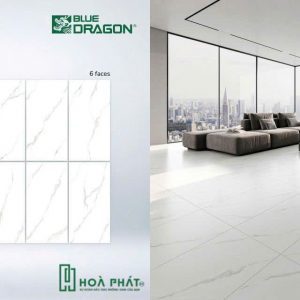 Gạch lát nền 60×120 1727 trắng vân khói xám đá mờ matt silk