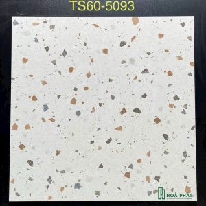 Gạch lát nền 60×60 5093 trắng vân terrazzo đá bóng
