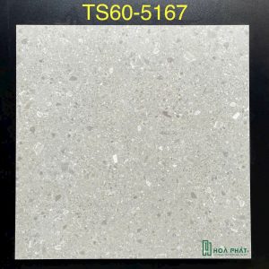 Gạch lát nền 60×60 5167 vân terrazzo xám đá mờ