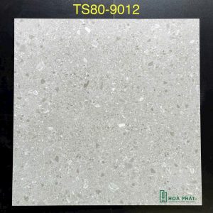 Gạch lát nền 80×80 9012 vân terrazzo xám đá mờ