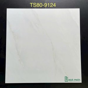 Gạch lát nền 80×80 9124 trắng vân khói đá bóng
